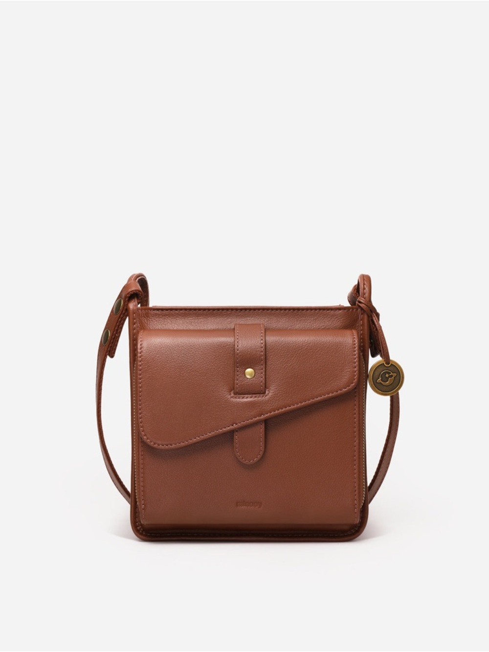 Minooy Athena Unique Design Mini Crossbody Bag / Wallet Purse 2.2L Coffee Brown